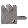 Gray Embroidered Paw Small Pet Robe Image 1