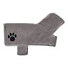 Gray Embroidered Paw Small Pet Robe Image 2