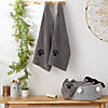 Gray Embroidered Paw Small Pet Towel (Set Of 3) Image 1