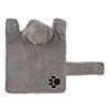 Gray Embroidered Paw X-Small Pet Robe Image 2