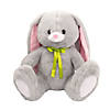 Gray Long Ear Stuffed Easter Bunny Image 1