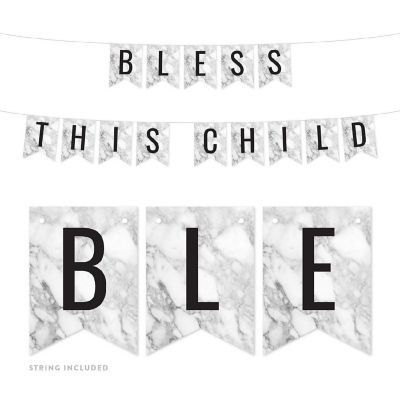 Gray Marble Bless This Child - 4 x 5.5 Inch Image 1
