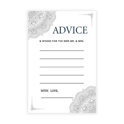 Gray Ornate Advice 4x6IN 56PC Image 1