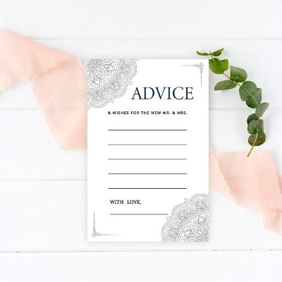 Gray Ornate Advice 4x6IN 56PC Image 1