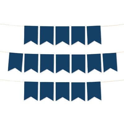 Gray Pennant Banner - 4 x 5.5 Inch Image 1