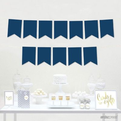 Gray Pennant Banner - 4 x 5.5 Inch Image 1