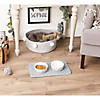 Gray Printed Trellis Paw Pet Mat Small Image 2