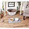 Gray Printed Trellis Paw Pet Mat Image 2