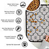 Gray Printed Trellis Paw Pet Mat Image 4