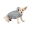 Gray Printed Trellis Paw X-Small Pet Robe Image 1