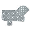 Gray Printed Trellis Paw X-Small Pet Robe Image 1