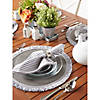 Gray Round Fringed Placemat Set Of 6 Image 2