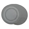 Gray Round Pvc Doubleframe Placemat 6 Piece Image 1