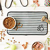 Gray Stripe Embroidered Paw Pet Mat Small Image 2