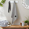 Gray Stripe Embroidered Paw Pet Towel Image 2