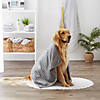 Gray Stripe Embroidered Paw Pet Towel Image 3