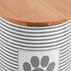 Gray Stripe With Paw Patch Ceramic Treat Canister Image 4