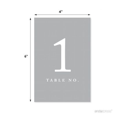 Gray Table Numbers 1 20 4x6 Image 1