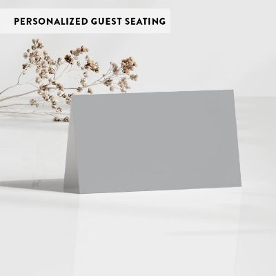 Gray Table Tent Place Cards 20-Pack Image 2