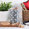 Gray Tossed Bone & Paw Ceramic Treat Canister Image 3