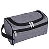 Gray Tweed Toiletry Bag Image 1
