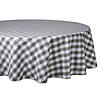 Gray-White Checkers Tablecloth 70 Round Image 1