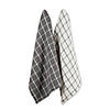 Gray Windowpane Oversized Washed Waffle Dishtowel, 2 Piece Image 1