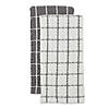 Gray Windowpane Oversized Washed Waffle Dishtowel, 2 Piece Image 1