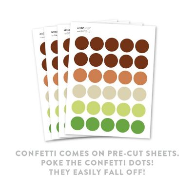 Green Brown Boho Confetti 180-Pack Image 1