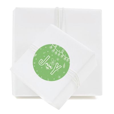 Green Christmas Fancy Joy Gift Labels Image 2