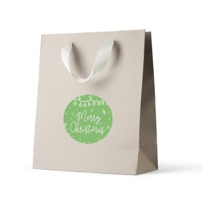 Green Christmas Hand Drawn Lights Labels Image 1