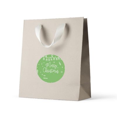 Green Christmas Lights To/From Labels Image 1