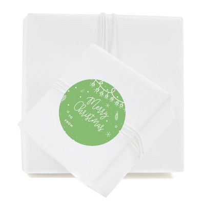Green Christmas Lights To/From Labels Image 2