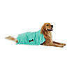 Green Embroidered Bone Pet Towel Image 1