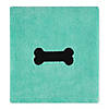 Green Embroidered Bone Pet Towel Image 3