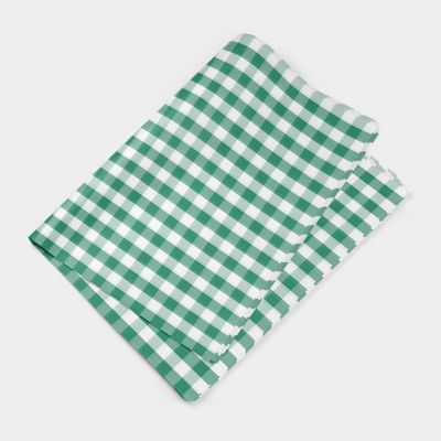 Green Gingham Gift Wrap Image 1