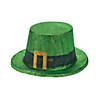 Green Glitter Leprechaun Top Hats - 12 Pc. Image 1