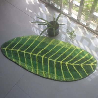 Green Leaf Bath Rug Image 1