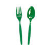 Green Plastic Fork &amp; Spoon Cutlery Set - 16 Ct. Image 1