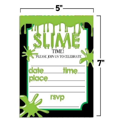 Green Slime Invitations 40pc. by AmandaCreation Image 1