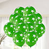 Green with White Stars 11" Latex Balloons &#8211; 24 Pc. Image 2