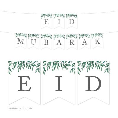 Greenery Eid Mubarak - 4 x 5.5 Inch Image 1