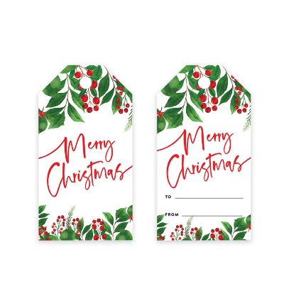 Greenery Holly To/From Christmas Tags Image 3
