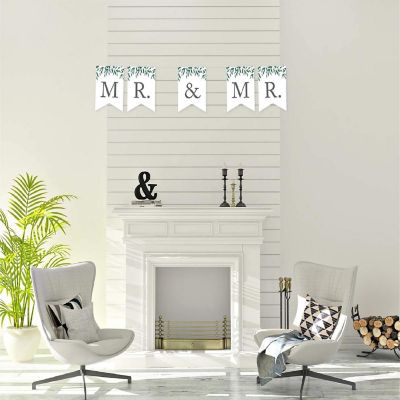 Greenery Mr &amp; Mr Banner - 4 x 5.5 Inch Image 2