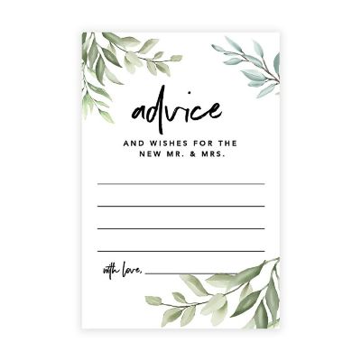 Greenery Wedding Advice 4x6IN 56PC Image 1