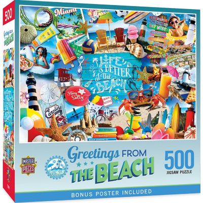 Greetings From the Beach - 500 Piece Jigsaw Puzzle Image 1
