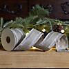 Grey 2.5" X 10 Yds. Ribbon Wired Polyester Image 2