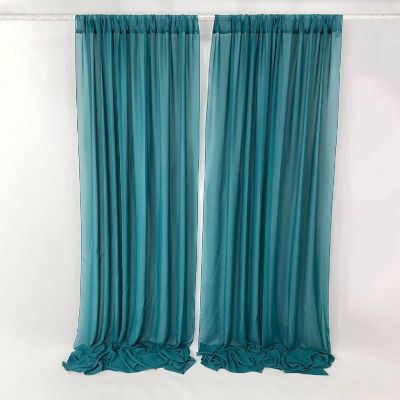 Grey Chiffon Backdrop Curtains Image 1
