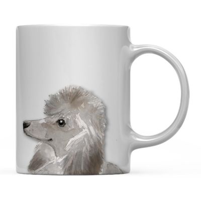 Grey Poodle Up Close Ceramic Mug Image 2