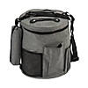 Grey Round Knitting Bag with Pencil Case Image 1